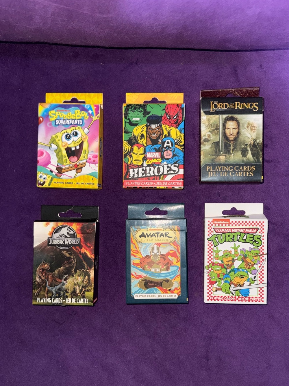 Licensed Playing Cards 6 Packs